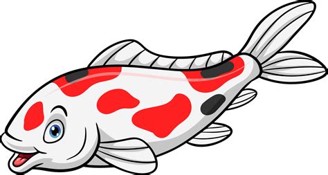 Cartoon koi fish on white background 20004037 Vector Art at Vecteezy