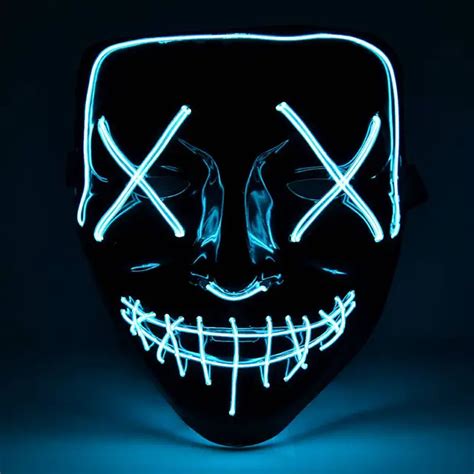 Halloween LED Mask Purge Masks Election Mascara Costume DJ Party Light Up Masks Glow In Dark ...