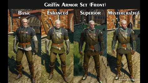 The Witcher 3:Where to Find The Griffin Set, Basic-Mastercrafted with Locations - YouTube