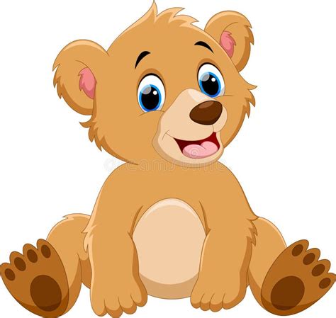 Happy bear cartoon stock illustration. Illustration of child - 34619421