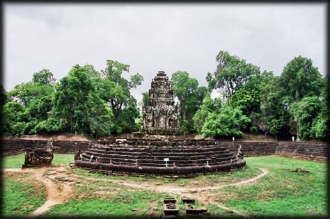 Pictures of Cambodia: Neak Pean was built between 1190 and 1210. It's a ...