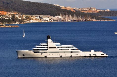 Abramovich SOLARIS docks in Bodrum; second yacht ECLIPSE sailing off Rhodes