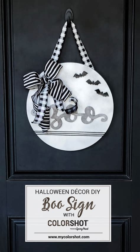 Hallow Decor DIY Boo Sign | COLORSHOT Paint