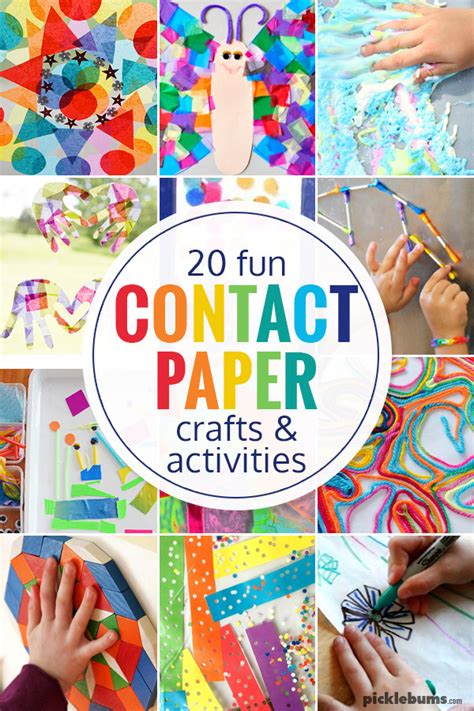 20 Fun Contact Paper Crafts and Activities | Contact paper crafts, Paper crafts, Contact paper