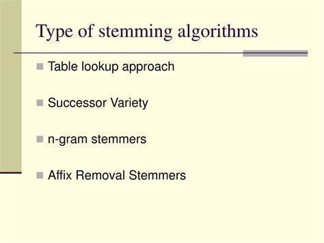 PPT - Stemming Algorithms PowerPoint Presentation, free download - ID ...