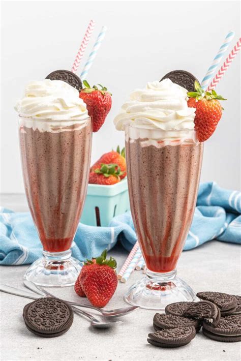 Strawberry Oreo Milkshake - Tastes of Homemade