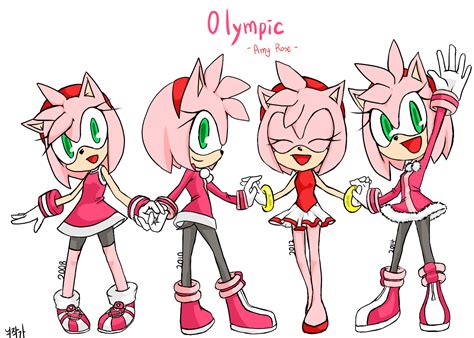 The Many Olympic Outfits Of Amy Rose as drawn by Nicga | Sonic the ...