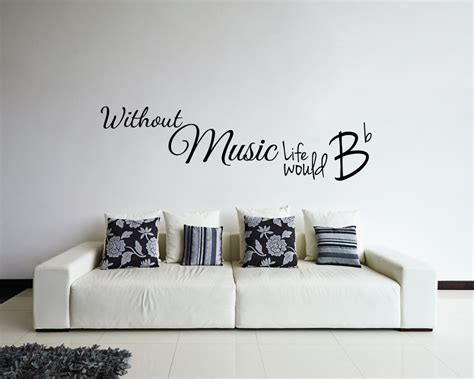 Music wall decal quote music wall sticker words music wall | Etsy