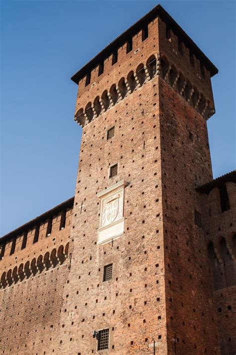 Milan, Italy. Sforza Castle Editorial Image - Image of landmark, milano ...