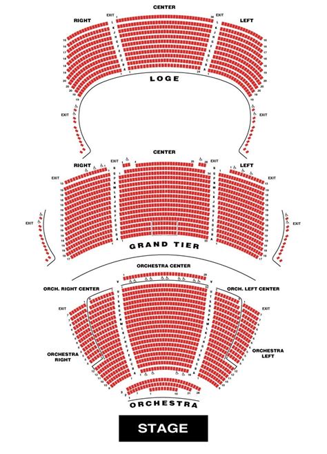 Seating Chart | Steven Tanger Center for the Performing Arts