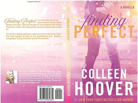 a book cover for finding perfect by collien hover, featuring an image ...