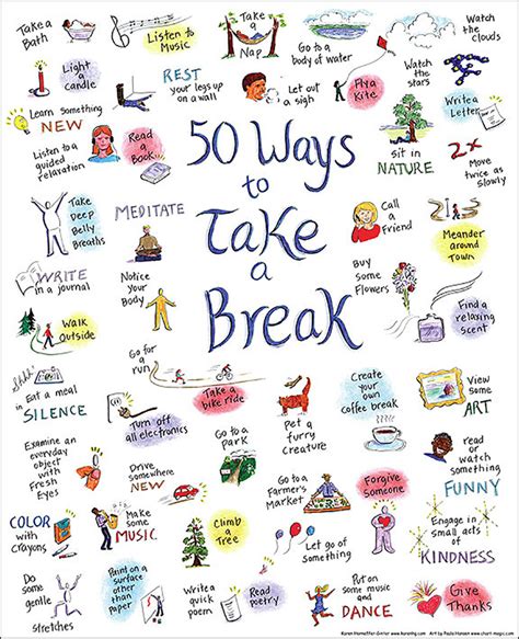 50 Ways To Take A Break (Infographic): Brain Breaks for Adults