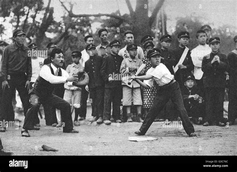 Two Japanese baseball players Stock Photo - Alamy