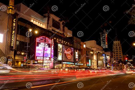 Hollywood Boulevard Nightlife, in the Best Light. Editorial Stock Photo - Image of beautiful ...