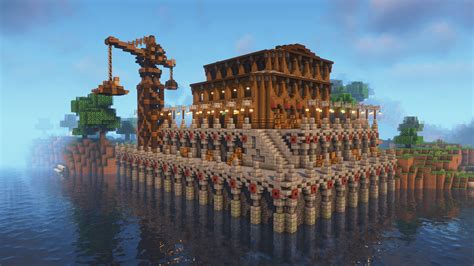 Simple Medieval Dock and Warehouse : r/Minecraft