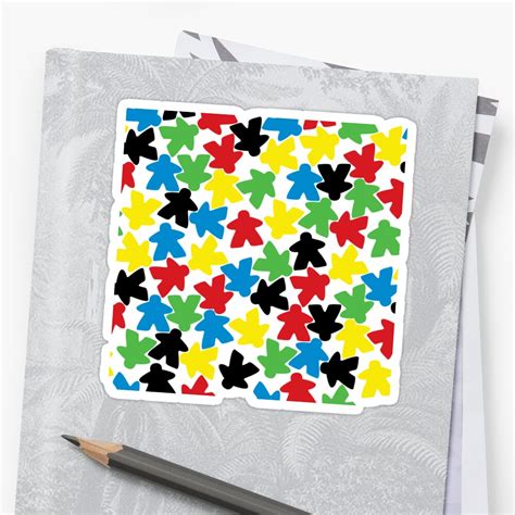 "Happy Meeple" Sticker by ruthsdesigns | Redbubble