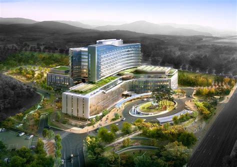 Changwon Gyeongsang National University Hospital – dA architecture group | 병원 건축물, 정면 건축, 미래지향적 건축물