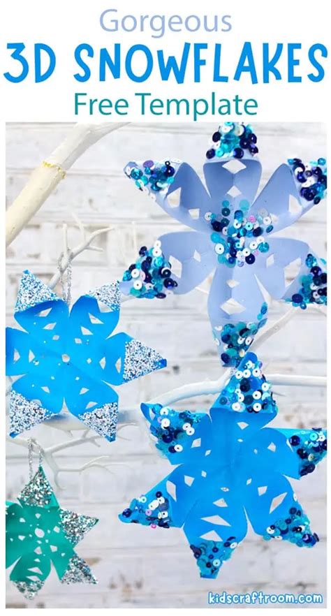 Stunning 3D Snowflake Craft - Kids Craft Room