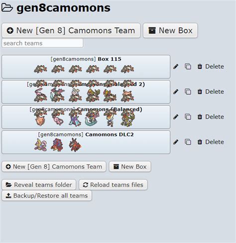 The visual container of "Box" teams with more than 6 pokemon does not maintain its larger size ...