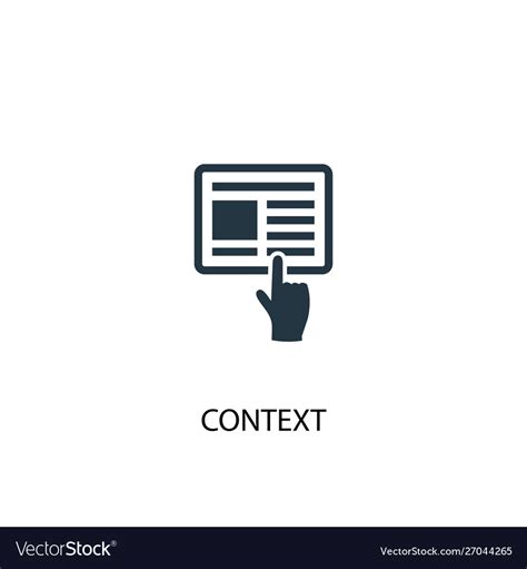 Context icon simple element context Royalty Free Vector