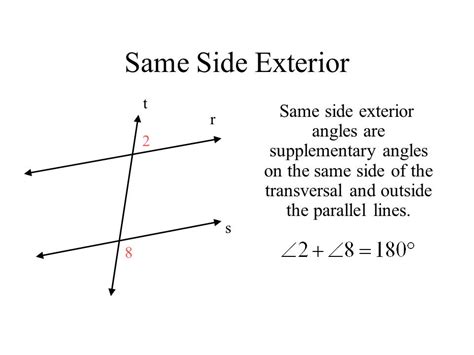 Transversal and Parallel Lines - ppt video online download - home ...