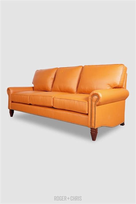 Orange leather sofa, comfy orange leather couch, orange leather sofas, orange couch, orange sofa ...