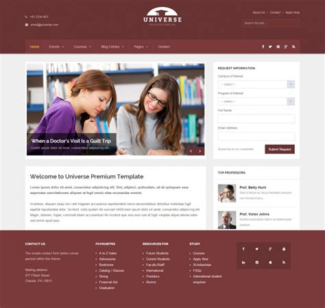 41+ College Website Themes & Templates | Free & Premium Templates