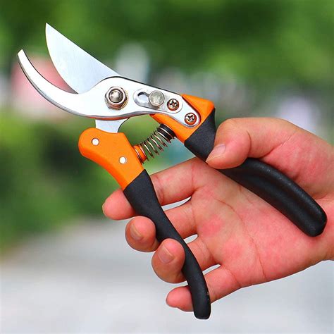 TOOLZYZ Pruning Shears, Hand Pruner with Stainless SK5 Steel Blades 8.6" Tree Trimmers Secateurs ...