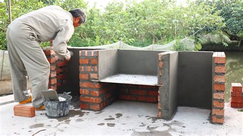 Design and construction of a home barbecue / DIY beautiful BBQ grill ...