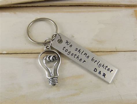 Couples Keychain Hand Stamped Keychain Custom keychain | Etsy in 2021 ...