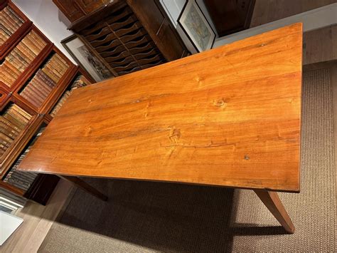 Antique French Cherrywood Country Table at 1stDibs