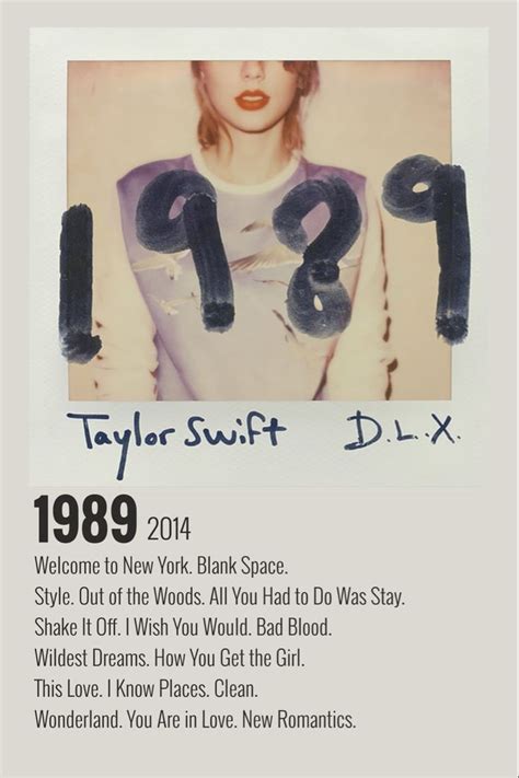 1989 deluxe album poster in 2022 | Taylor swift album cover, Taylor swift album, Taylor swift songs