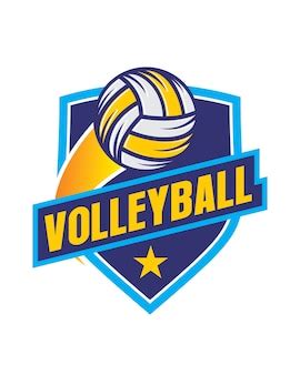 Logotipo de voleibol, american logo sport | Vetor Premium