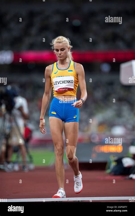 Yuliya Levchenko participating in high jump at the Tokyo 2020 Olympic Games Stock Photo - Alamy