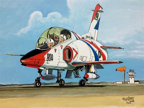 Aviation Caricatures/K-8 Jet trainer /PAF Acrylics on Paper Plane Drawing, Cool Car Drawings ...