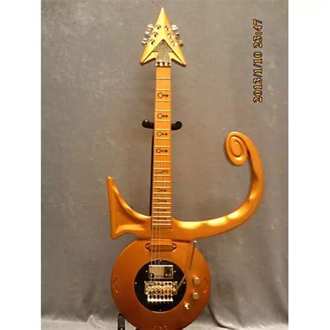 Used Prince Love Symbol Aztec Gold Solid Body Electric Guitar | Guitar ...