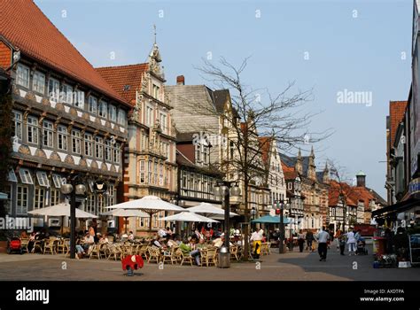 Hameln Hamelin at the Weser Lower Saxony Germany in the old town Stock Photo: 9608041 - Alamy