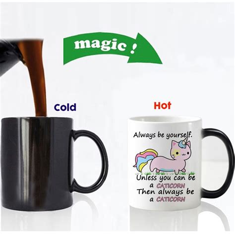 11oz Funny Cute Unicorn Color Changing Ceramic Coffee Mug Tea Cup Magic ...