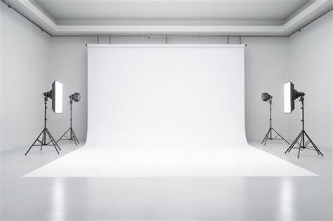 Premium AI Image | White studio with lights