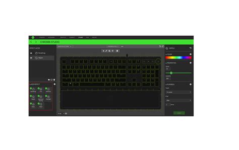 如何在Razer Synapse 3 Chroma Studio上添加照明效果