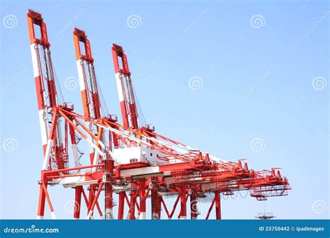 Port Cargo Cranes stock photo. Image of materials, industry - 23750442