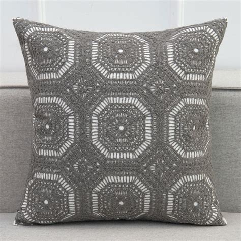 18" Embroidered Lace Pattern Throw Pillow Cover – Decorzee