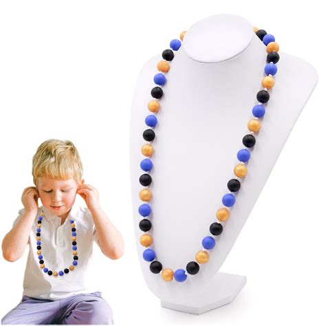 Kalevel Chewing Necklace Sensory Baby Teething Necklace Chew Jewelry ...