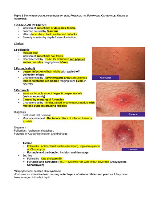 Topic 1 Staphylococcal Infections OF SKIN. Folliculitis. Furuncle ...