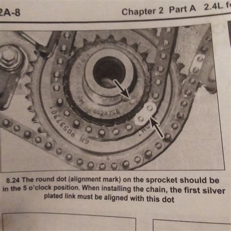 Diagram 2.2 Ecotec Timing Chain Marks