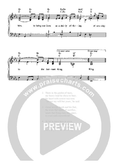 The Servant King Sheet Music PDF (Graham Kendrick) - PraiseCharts