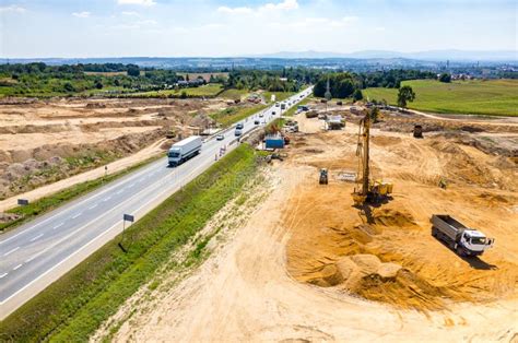 Road under construction stock image. Image of industry - 64605709