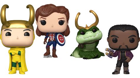 Marvel Loki, What If Funko Pops—Alligator Loki, Captain Carter