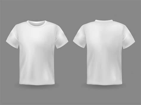 T-shirtmodel. witte lege t-shirt voor- en achterkant uitzicht realistische sportkleding uniform ...