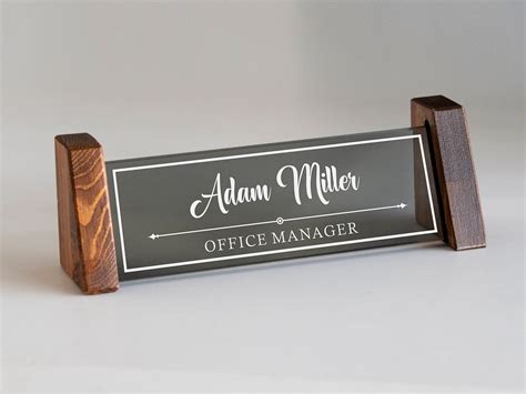 Artblox Office Desk Name Plate Personalized Custom Name Plates For Desks On Acrylic Glass Decor ...